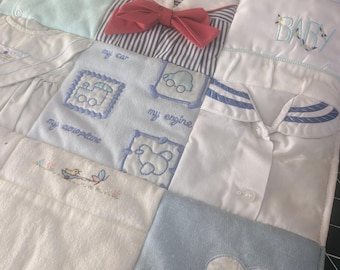 Pamiątkowa kołdra z motywem wspomnień, wykonana z Twoich sentymentalnych przedmiotów, ubranek dla dzieci, zmarłych bliskich, koszulek piłkarskich, po stracie zwierzaka,