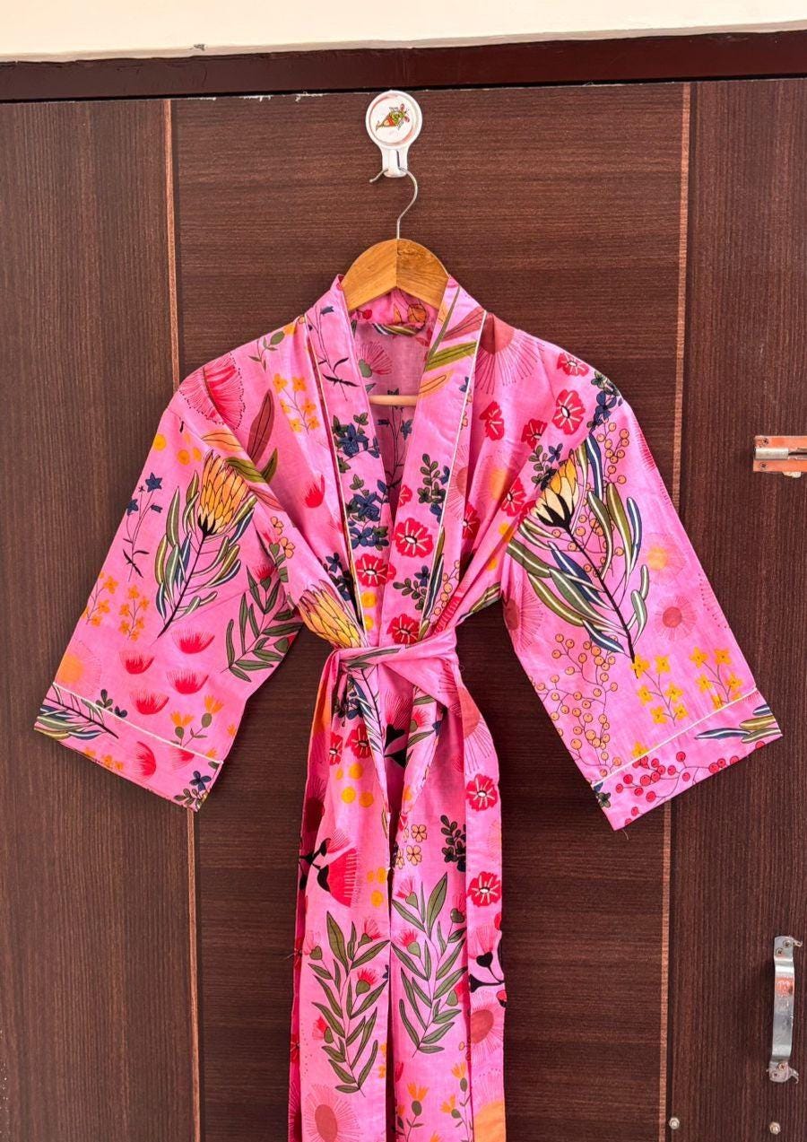white christmas dresses Kyoto Viscose Dressing Gown | Women's Summer Dressing Gowns main image 1