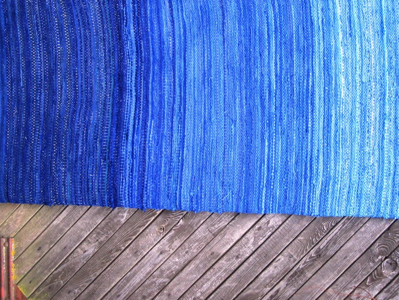 Extra Large Handwoven vintage look rag rug 7 ' x 10' Etsy