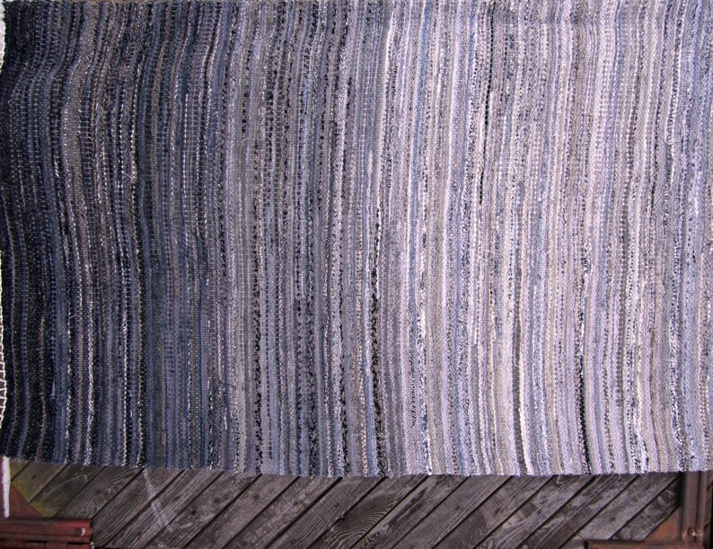 Extra Large Handwoven vintage look rag rug 7 ' x 10' Etsy