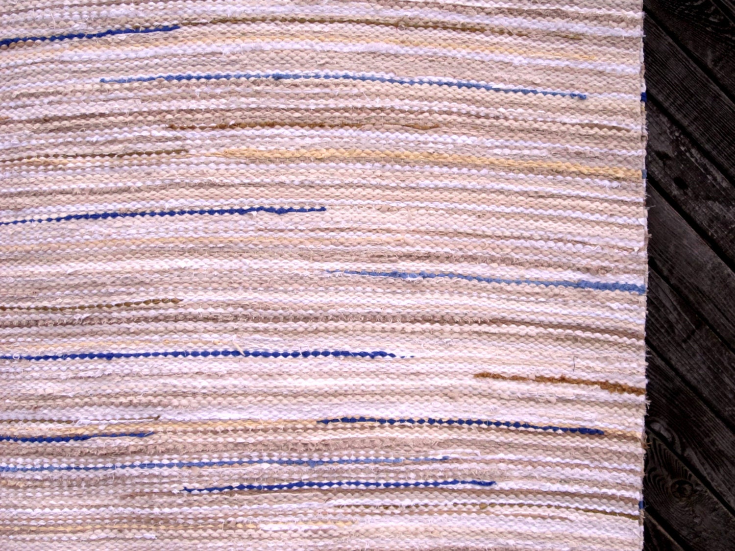 Extra Large Handwoven vintage look rag rug 7 ' x 10' Etsy