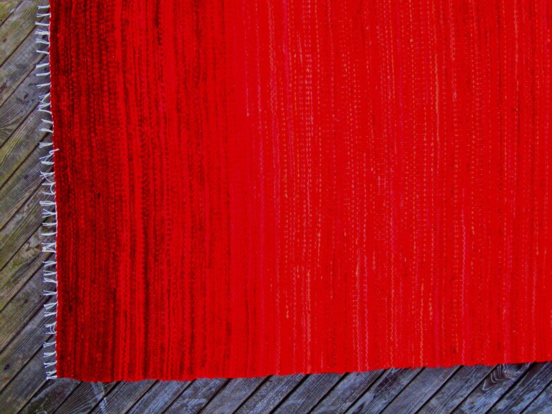 Extra Large Handwoven vintage look rag rug 7 ' x 10' Etsy