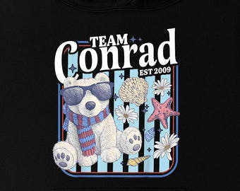 Team Conrad Junior Mint Bear Shirt, Sommer ich drehte hübsches T-Shirt, TSITP Cousins Beach Fan Grafik-T-Shirt, Sommer Romantik Buchfan