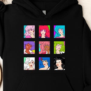 Jem & The Holograms Women&#39;s T Shirt, Summer Girl Shirt, 80&#39;s Cartoon Neon Color, 80s Women Shirt, Summertime T-Shirt, Sweatshirt, Hoodie