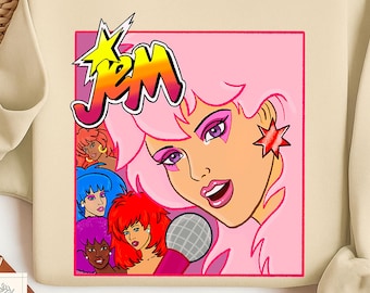 Jem and The Holograms Shirt, Jem & The Holograms, Summer Girl Shirt, 80s Women Shirt, 80's Cartoon, Summertime T-Shirt, Sweatshirt, Hoodie