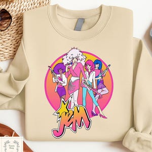 Jem & The Holograms Women&#39;s T Shirt, Summer Girl Shirt, 80s Women Shirt, 80&#39;s Cartoon Neon Color, Summertime T-Shirt, Hoodie, Sweatshirt