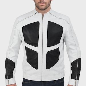Deadpool 2 Shatterstar Leather Jacket | Handmade Superhero Cosplay Costume | Men’s Halloween Biker Coat