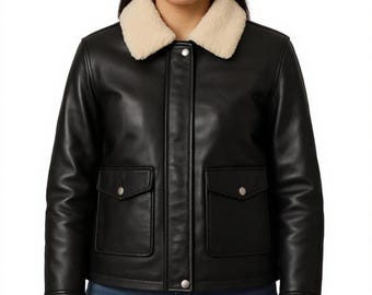 Eiza González Inspired Leather Jacket: Women's Handmade Biker Coat