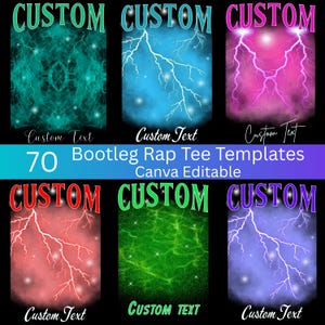 70 Custom Bootleg T-Shirt Template  Canva Editable Retro Rap Tee Viral Birthday Shirt Design Digital Download Bootleg Template