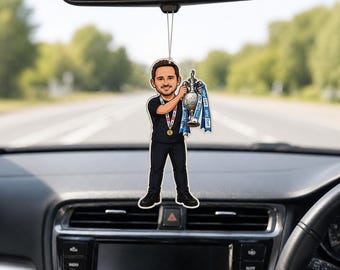 Gaffer Air Freshener – Sky Blues Inspired – Championship Spirit – Football Car Hanging Freshener