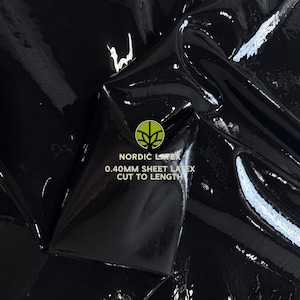 Black 0.40mm Latex Rubber Sheet - Cut to Order | Cosplay & Lingerie Fabric