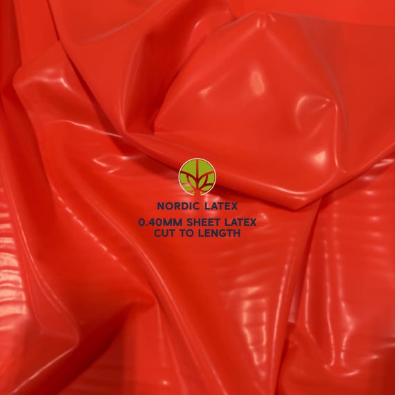 Neon Orange 0.40mm Latex Rubber Sheet | DIY Clothing, Cosplay