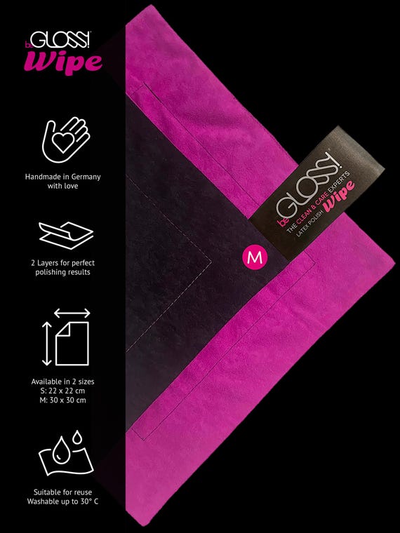 beGLOSS Wipe Latex Polish Cloth Medium - for Rubber & Latex Clothing