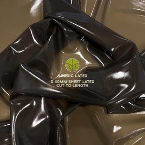 Translucent Smoky Black 0.40mm Latex Rubber Sheet | Semi-Transparent Fashion Fabric for Lingerie & Gothic Cosplay