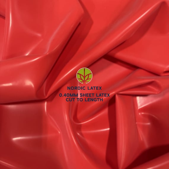 Neon Red 0.40mm Latex Rubber Sheet | DIY Clothing, Cosplay
