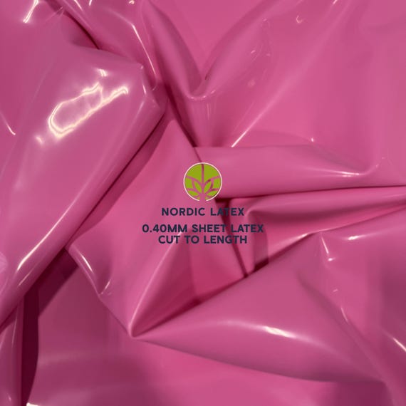 Bubblegum Pink 0.40mm Latex Rubber Sheet | DIY Clothing, Cosplay