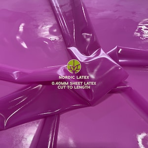 Translucent Purple 0.40mm Latex Rubber Sheet | Vibrant Sheer Rubber Fabric for Fantasy Cosplay, Garment Trim & Crafts