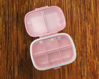 Travel Pill Case | 8-Compartment Daily Medication Organizer | Pill Box for Purse, Wallet, or Bag