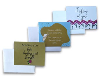 Heartfelt Thinking of You Greeting Cards | Wellness Support for Cancer Patients - Pack of 3