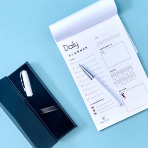 Cancer Patient Daily Planner Tear Pad with Pen | Chemo Brain Organization Tool