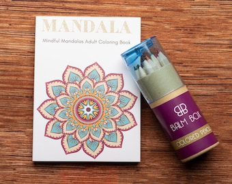 Relaxing Coloring Book & Pencils for Cancer Patients - Stress Relief Set