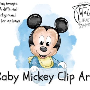 Baby Mickey Clipart Set | 3 PNG Images