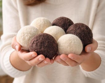 Alpaca Dryer Balls – 100% Natural Alpaca Fiber Laundry Softener (3-Pack)