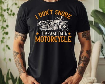Lustiges Motorrad Traum T-Shirt, Biker Grafik T-Shirt, Herren Geschenk für Männer