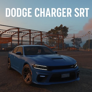 Dodge Charger SRT per FiveM / Muscle Car blu personalizzata / Alte prestazioni / Pronta per il drag / Design realistico / Facile installazione tramite trascinamento della selezione