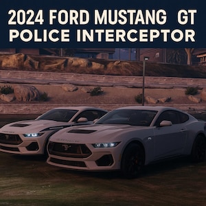 FiveM Vehicles - 2024 Mustang GT Police Interceptor - Drag and Drop Ready FiveM Cars - High Quality Police Car for RP Servers