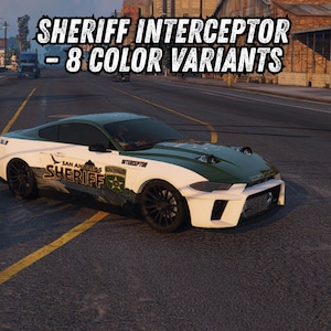FiveM Sheriff Police Car Pack – 8 Color Options | Add-On | Drag & Drop | RP Ready | High Quality Emergency Vehicle