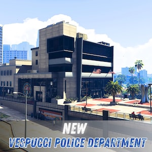 FiveM Police Station MLO: Modern Interior, Conference Rooms & Parking Lot