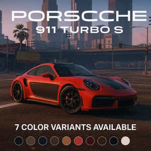 FiveM Porsche 911 Widebody Add-On: 7 Farboptionen, realistisches Design