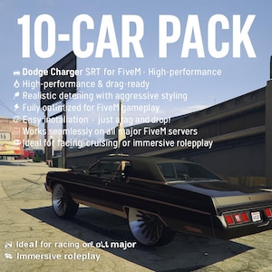 FiveM Debadged Donk Car Pack | 10 Debadged Big Wheel Vehicles | Custom Lowrider Style | Drag & Drop | No Logos | RP Ready - Optimized