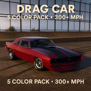 FiveM Drag Car Mod: 300+ MPH Muscle Car - 5 Color Pack