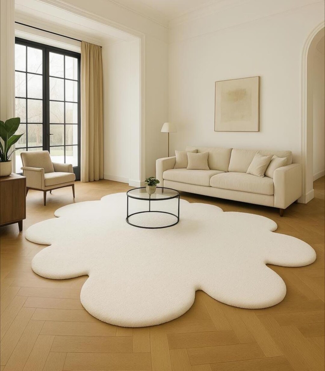 Cloud Shape Rug Luxury Cloud Shape Rug Soft Cream Blob Rug for Living Room Modern ...