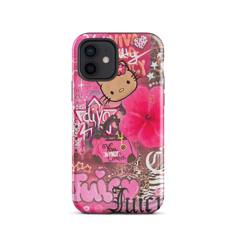 Hibiscus Juicy couture Hello Kitty iPhone case
