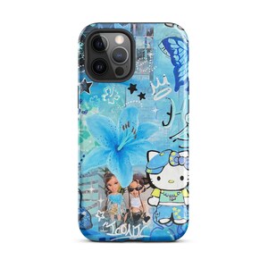 Blue Lily Hello Kitty iPhone case