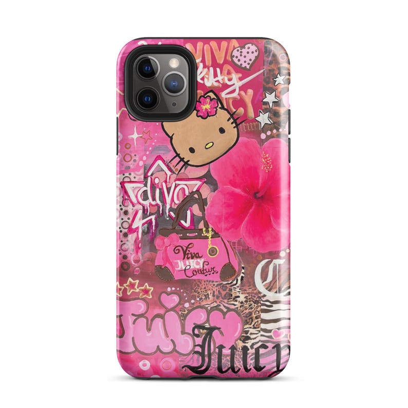 Hibiscus Juicy couture Hello Kitty iPhone case