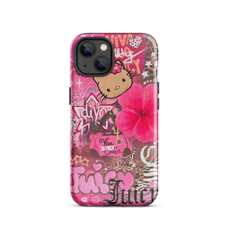 Hibiscus Juicy couture Hello Kitty iPhone case