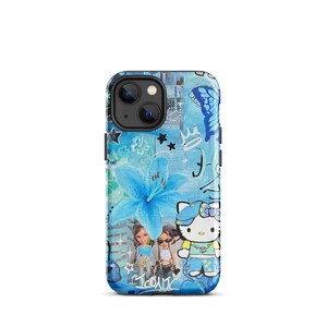 Blue Lily Hello Kitty iPhone case