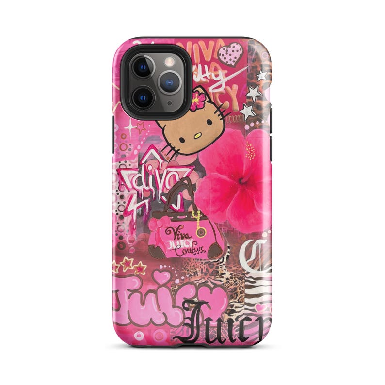 Hibiscus Juicy couture Hello Kitty iPhone case