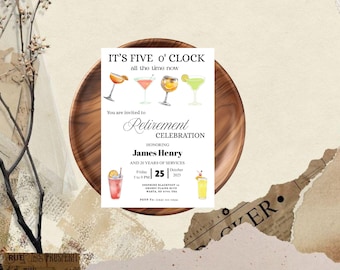 Wildflower Retirement Party Invitation Template (Digital Download)
