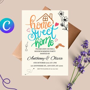 Editable Housewarming Invitation: Minimalist Boho New Home Party (Digital Download)