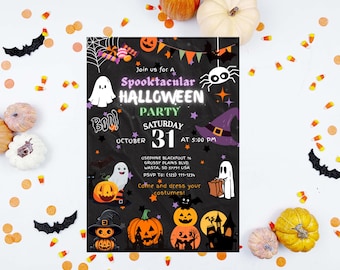Halloween Invitation, Halloween Party Invite, Costume Party, Spooky Halloween Party, Adult Party Invitation, Editable Canva Template