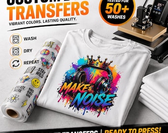 Custom DTF Transfers Gang Sheet | 22" Wide | Vibrant Colors (Ready to Press)