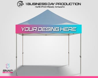 Custom Farmers Market Tent Banner | Business Logo Pop Up Canopy Sign