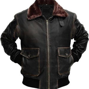 Handgefertigte A2 Aviator Lederjacke im Vintage WWII Bomber Style