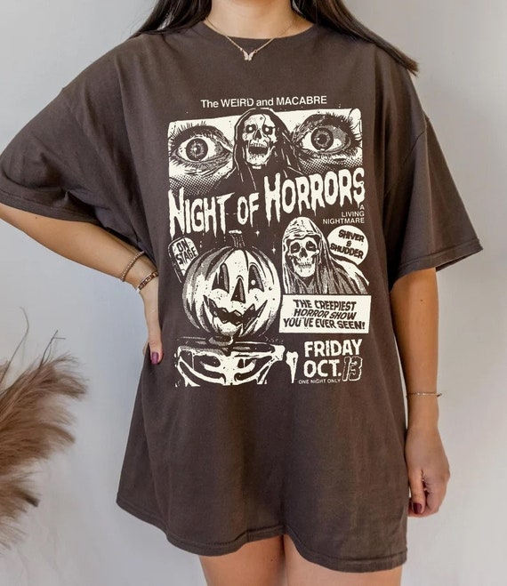 Retro Halloween Shirt, Night Of Horrors Shirt, Trick Or Treat Shirt, Funny Halloween Shirt, 90s Halloween Shirt, Spooky Season Shirt