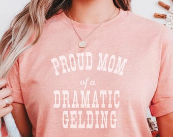 Camiseta "Mamá orgullosa" / Amante de los caballos / Ropa para mamás / Top de boutique